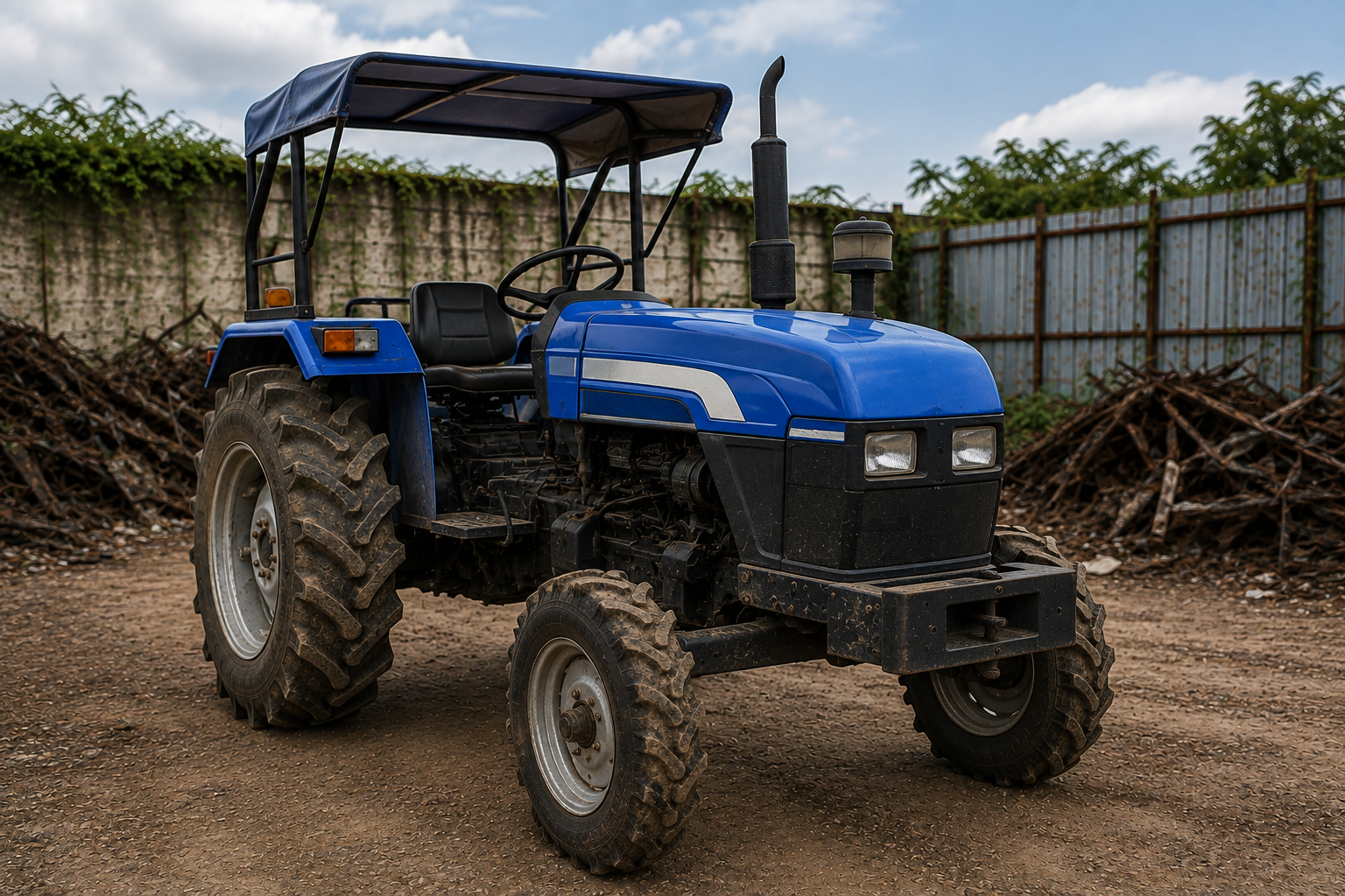 Old tractor or farm vehicle for scrapping