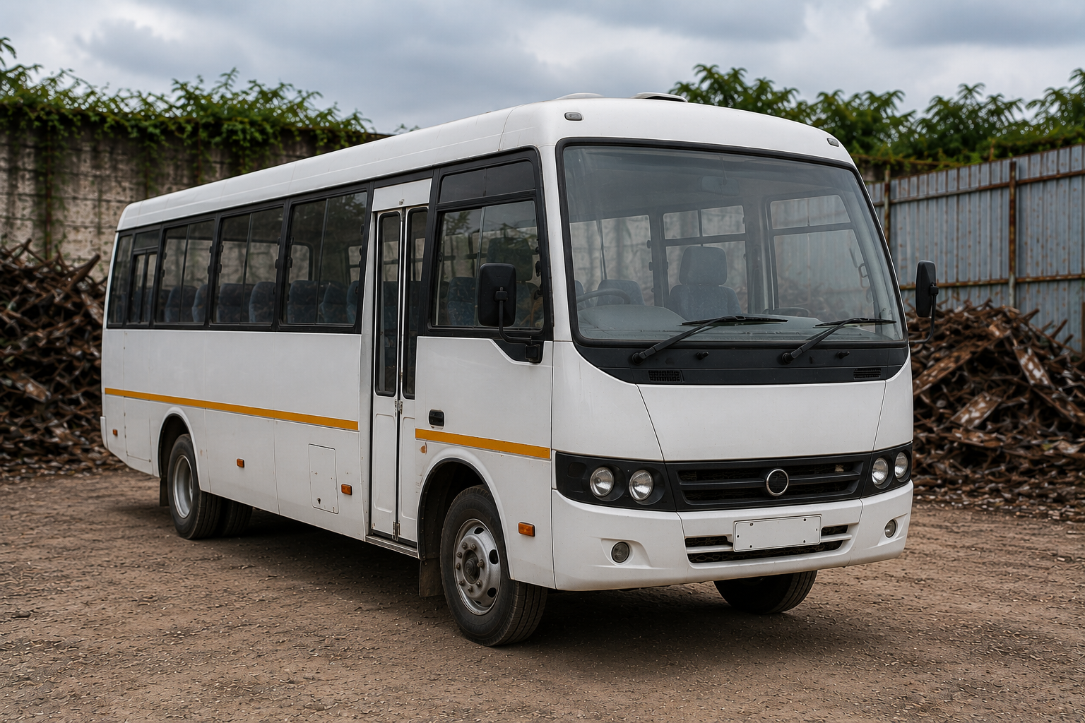 Old bus or tempo traveller for scrapping