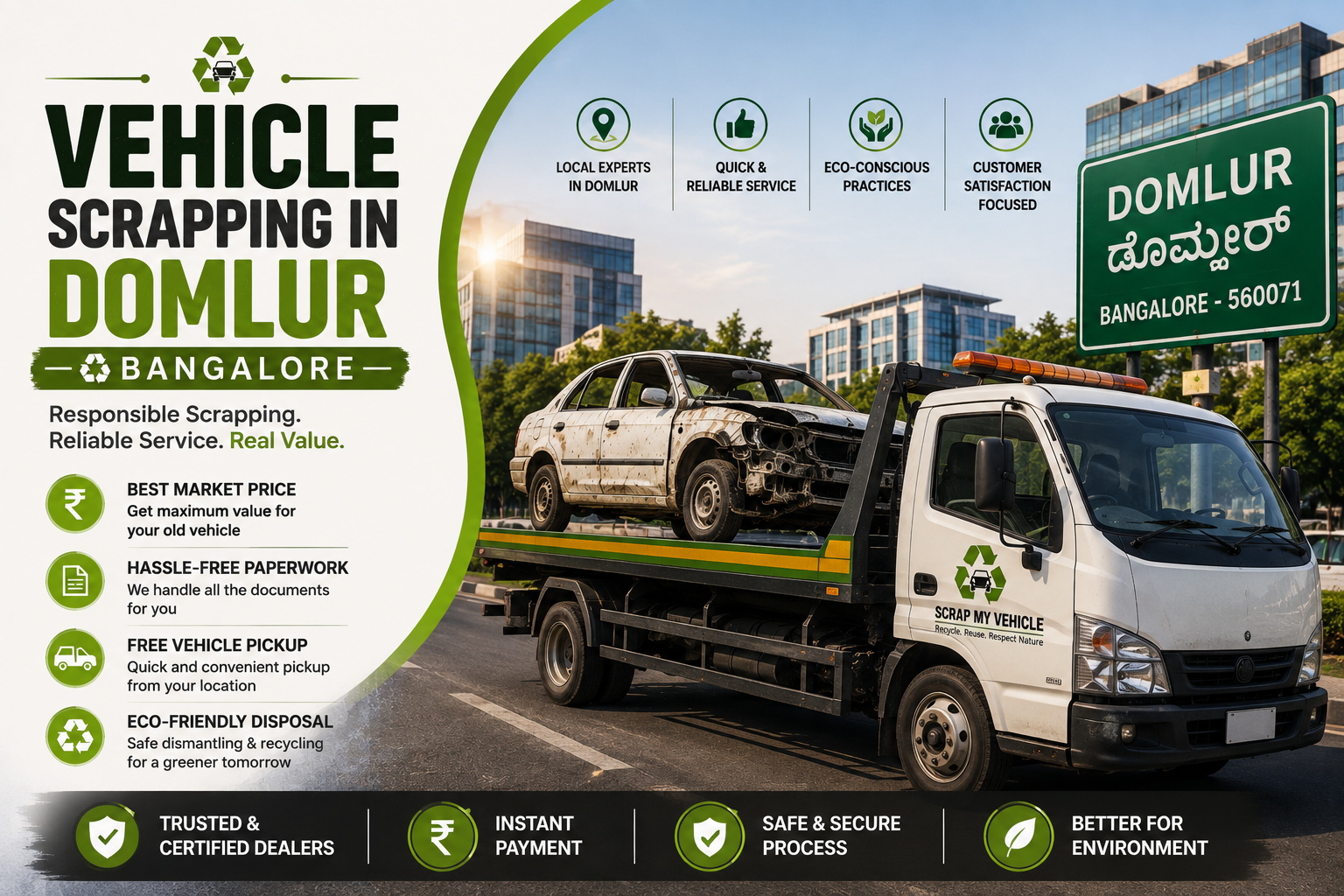 Vehicle Scrapping in Domlur Bangalore