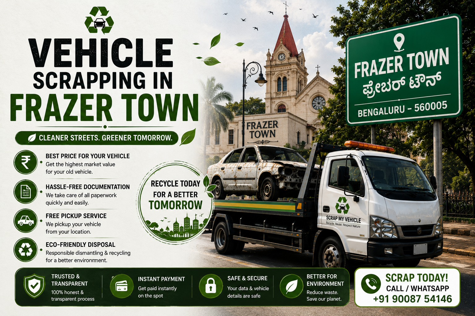 Best Vehicle Scrapping in Frazer Town, Bangalore