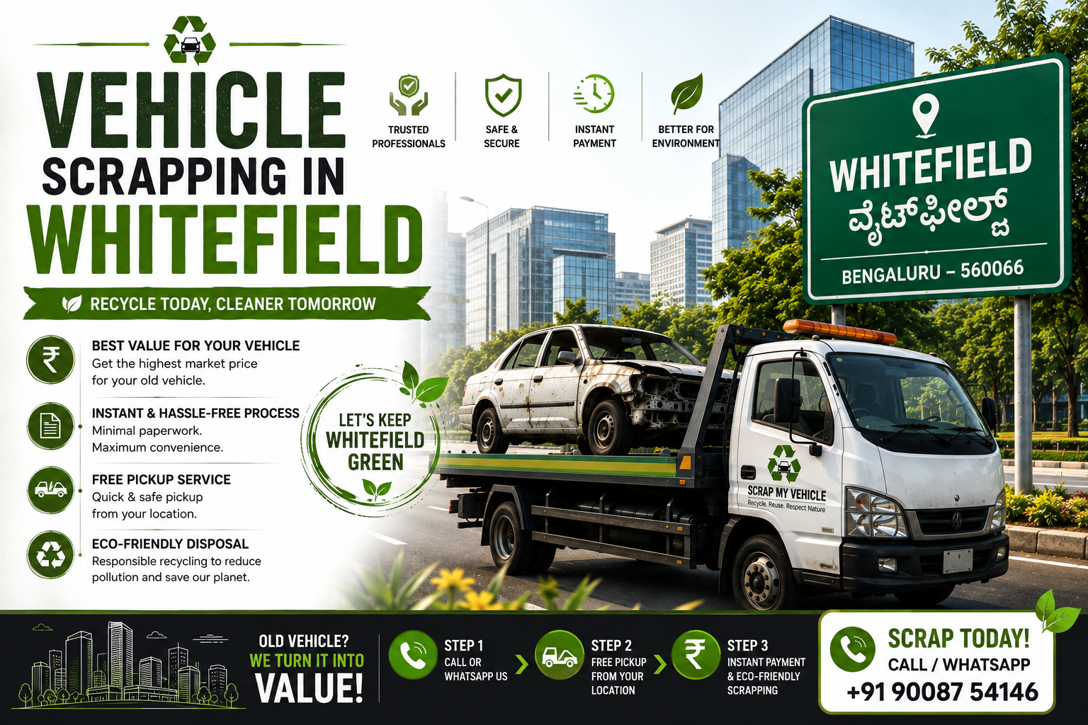 Scrap Car Dealers in Whitefield, Bangalore